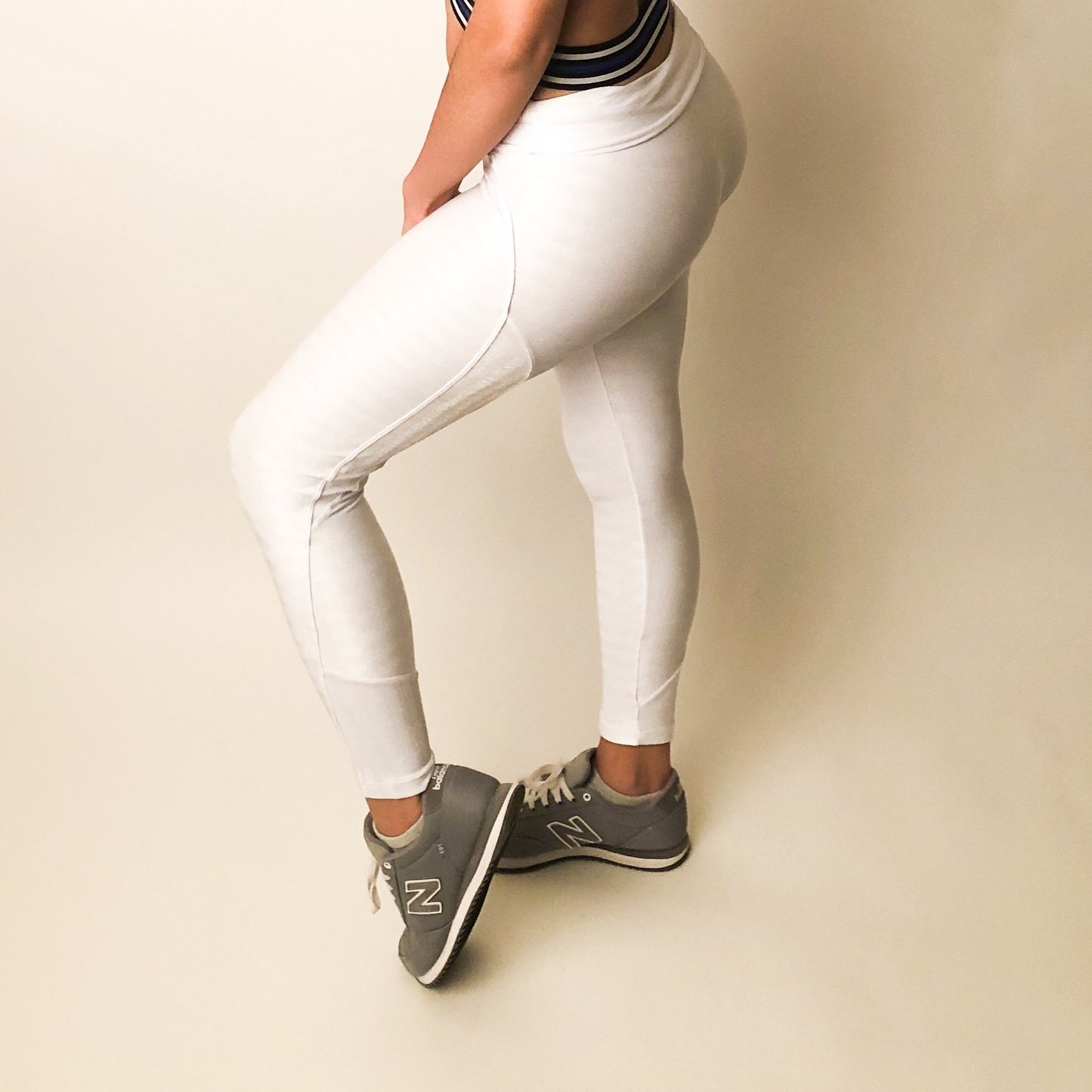 White Shimmer leggings