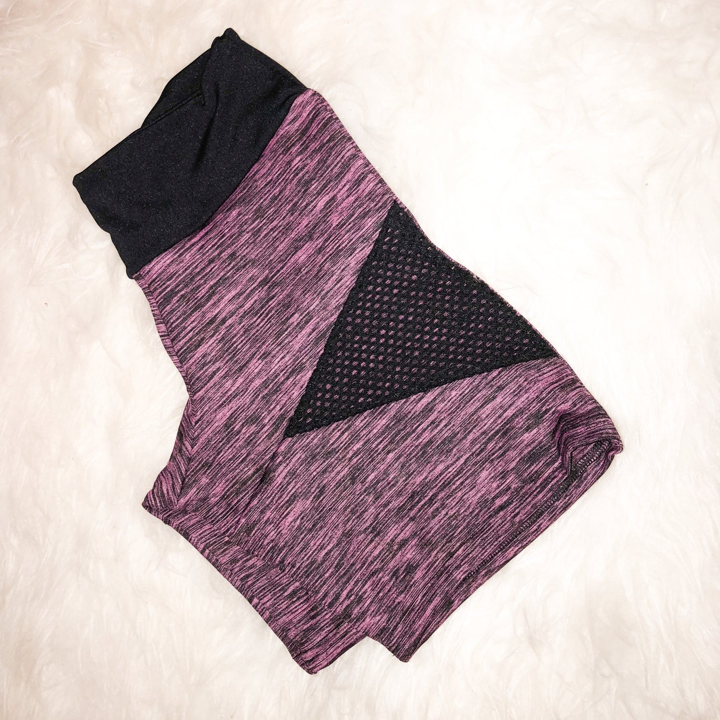 Black and Purple mesh shorts