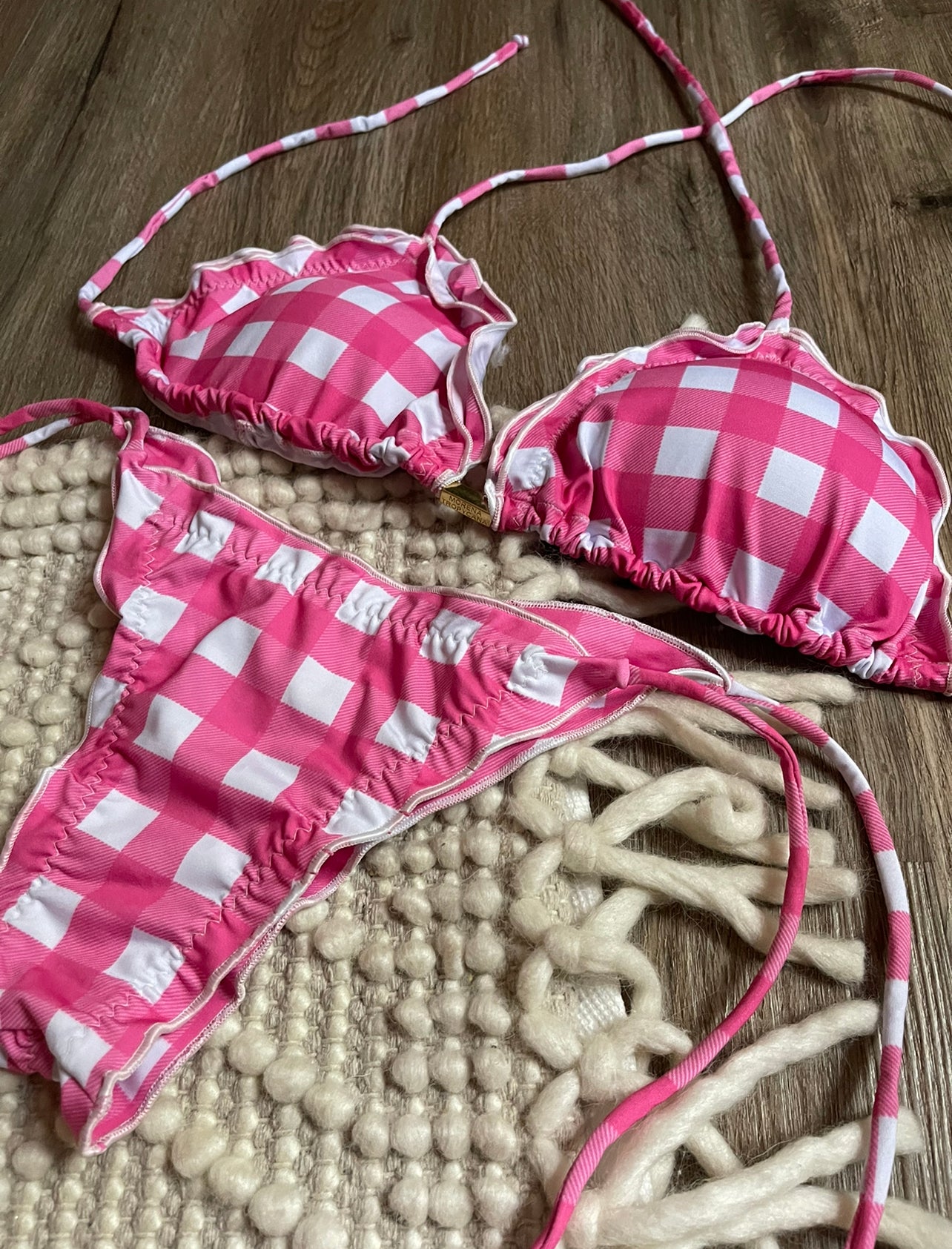 Pink Plaid Kini