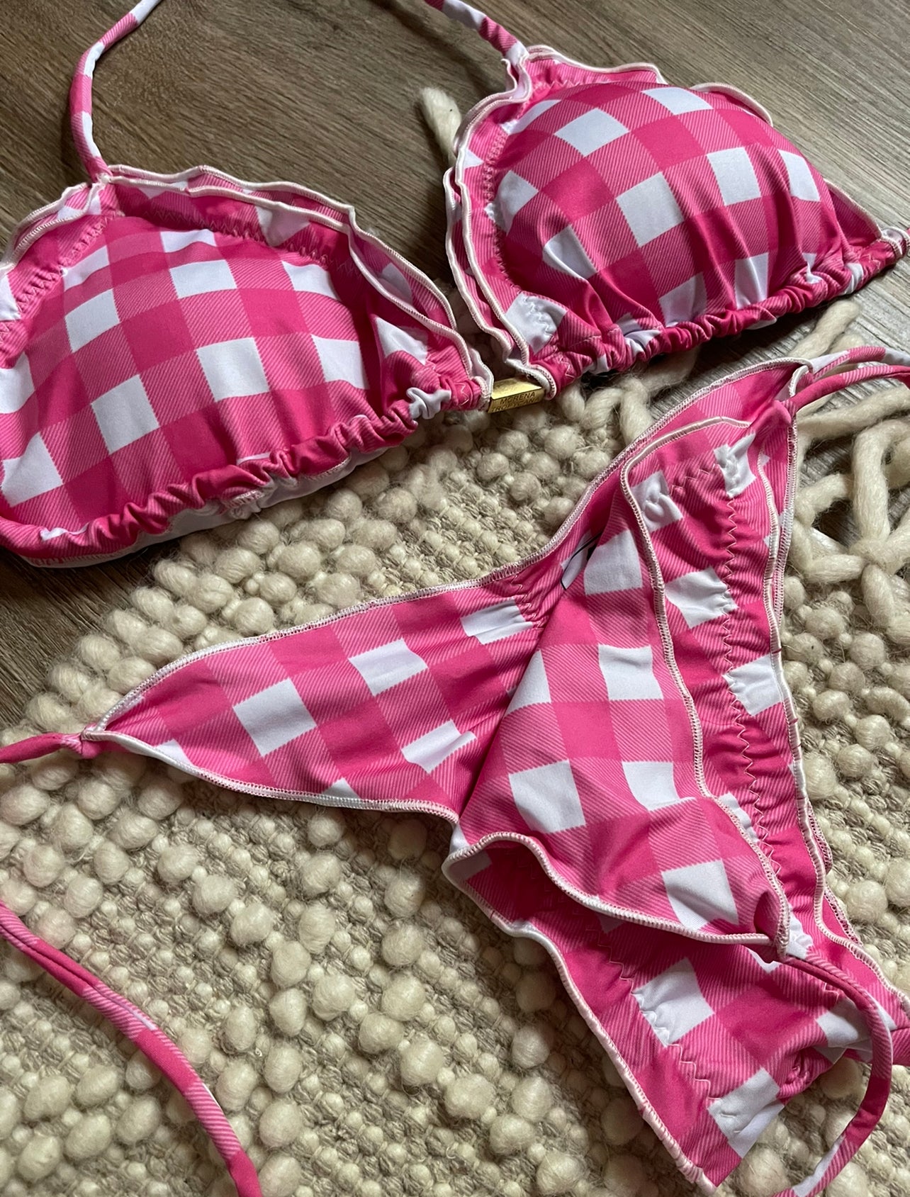 Pink Plaid Kini
