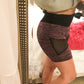 Black and Purple mesh shorts