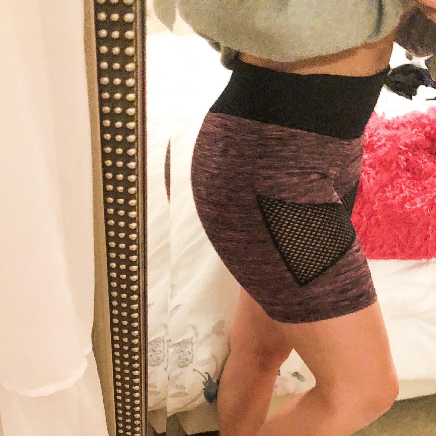 Black and Purple mesh shorts