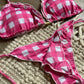 Pink Plaid Kini